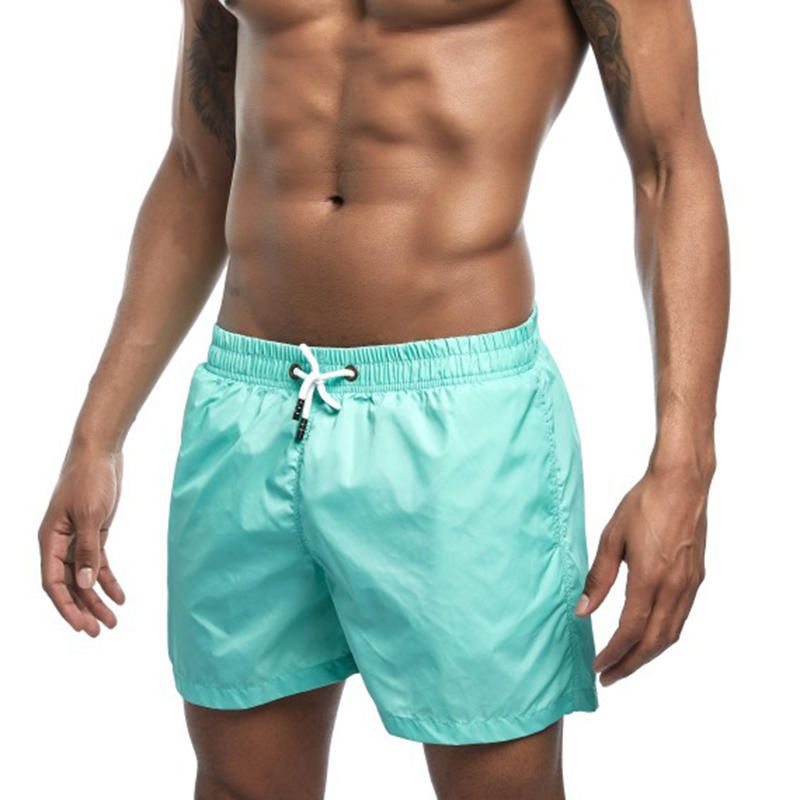 Pantalones Cortos Casuales Finos De Verano De Color Sólido Para Hombre