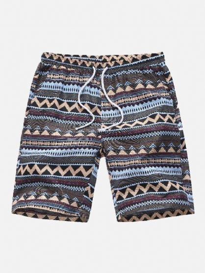 Pantalones Cortos Casuales Hawaianos Con Estampado Floral De Playa De Verano Para Hombre