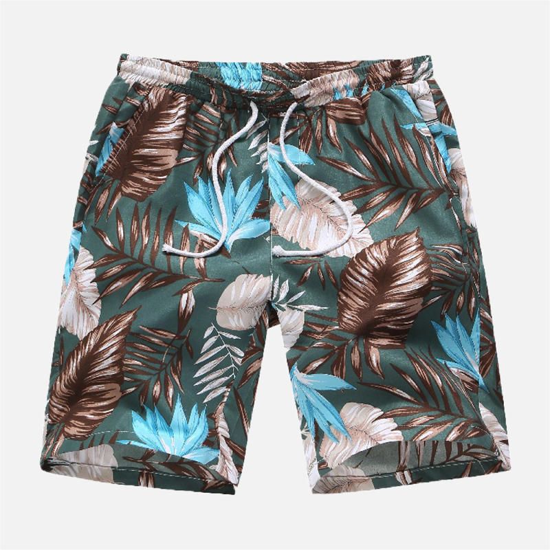 Pantalones Cortos Casuales Hawaianos Con Estampado Floral De Playa De Verano Para Hombre