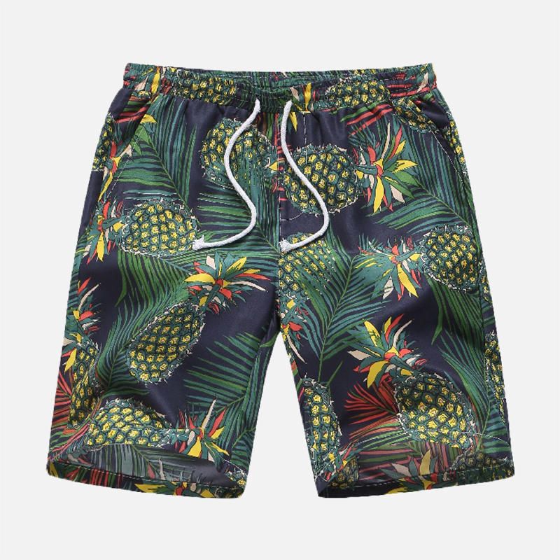 Pantalones Cortos Casuales Hawaianos Con Estampado Floral De Playa De Verano Para Hombre