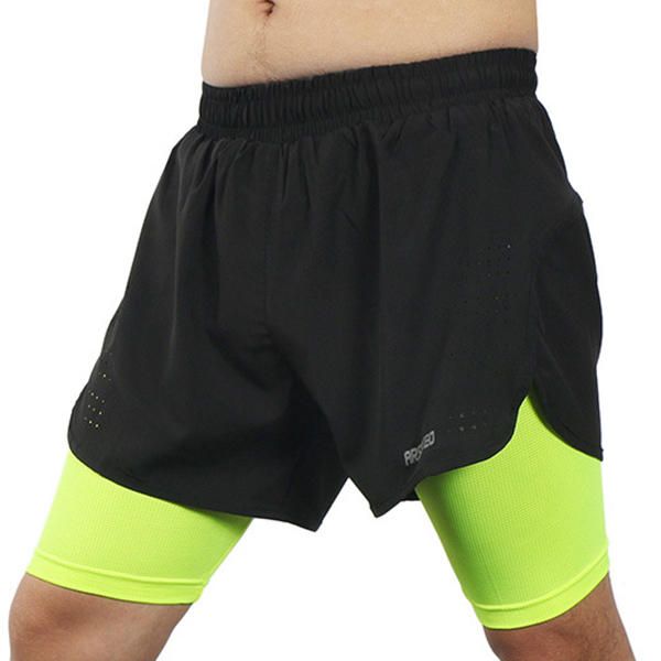 Pantalones Cortos Con Cordones De Verano Para Hombre De Secado Rápido Transpirables Para Correr Deportivos Divididos