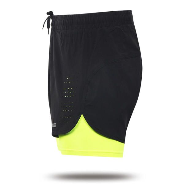 Pantalones Cortos Con Cordones De Verano Para Hombre De Secado Rápido Transpirables Para Correr Deportivos Divididos