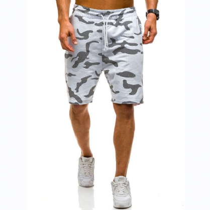 Pantalones Cortos Deportivos Casuales Hasta La Rodilla Para Hombre Pantalones De Chándal Sueltos De Camuflaje De Moda Transpirable De Verano