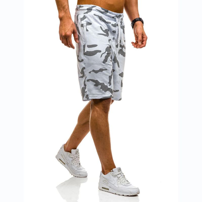 Pantalones Cortos Deportivos Casuales Hasta La Rodilla Para Hombre Pantalones De Chándal Sueltos De Camuflaje De Moda Transpirable De Verano