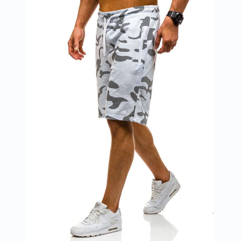 Pantalones Cortos Deportivos Casuales Hasta La Rodilla Para Hombre Pantalones De Chándal Sueltos De Camuflaje De Moda Transpirable De Verano