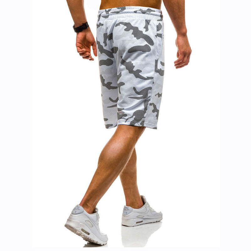 Pantalones Cortos Deportivos Casuales Hasta La Rodilla Para Hombre Pantalones De Chándal Sueltos De Camuflaje De Moda Transpirable De Verano