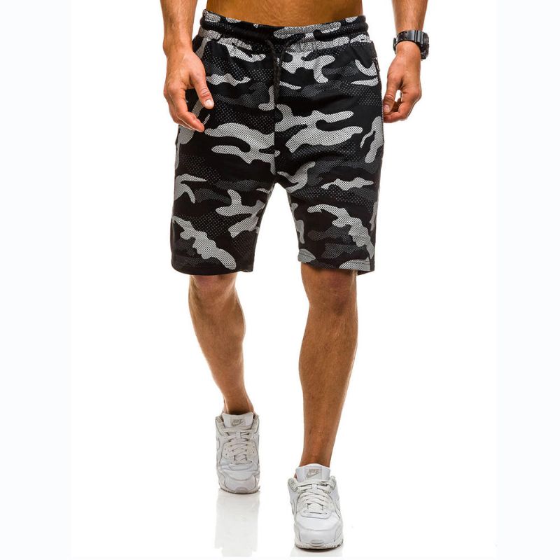 Pantalones Cortos Deportivos Casuales Hasta La Rodilla Para Hombre Pantalones De Chándal Sueltos De Camuflaje De Moda Transpirable De Verano