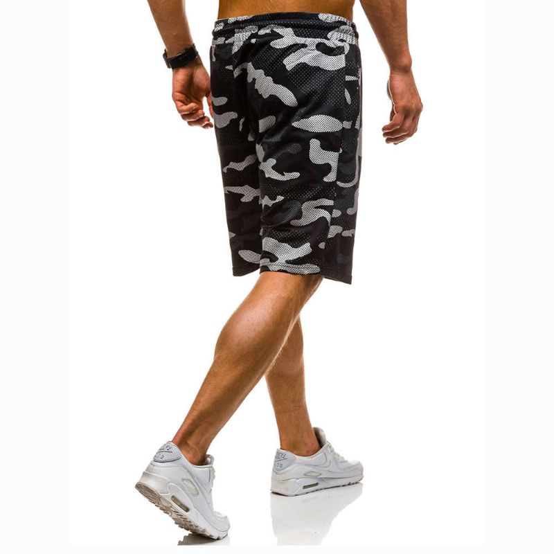 Pantalones Cortos Deportivos Casuales Hasta La Rodilla Para Hombre Pantalones De Chándal Sueltos De Camuflaje De Moda Transpirable De Verano