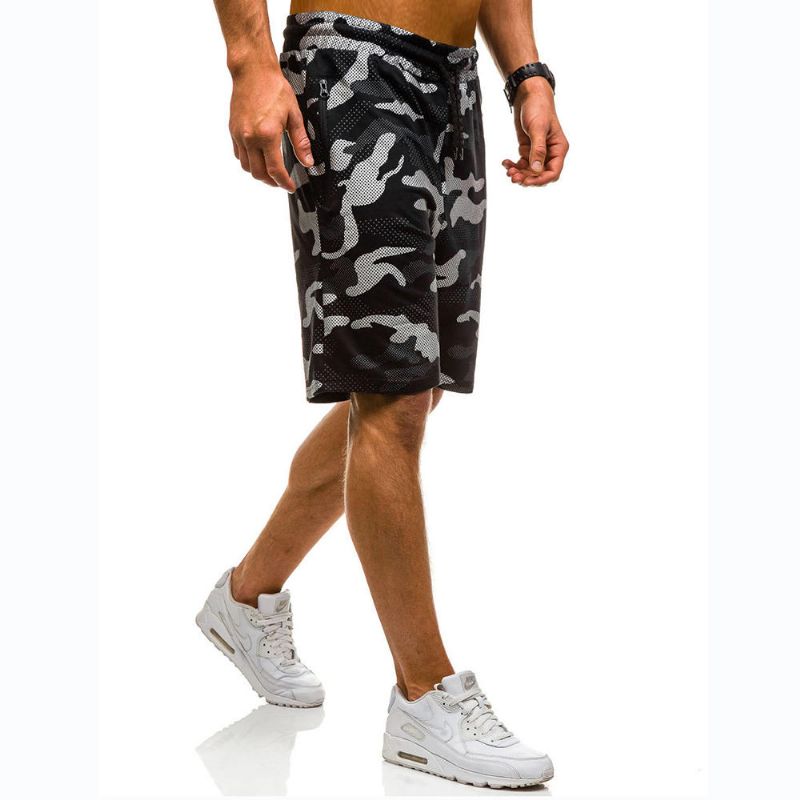 Pantalones Cortos Deportivos Casuales Hasta La Rodilla Para Hombre Pantalones De Chándal Sueltos De Camuflaje De Moda Transpirable De Verano