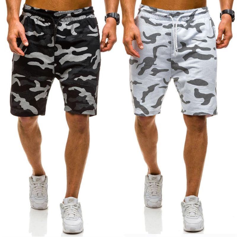 Pantalones Cortos Deportivos Casuales Hasta La Rodilla Para Hombre Pantalones De Chándal Sueltos De Camuflaje De Moda Transpirable De Verano