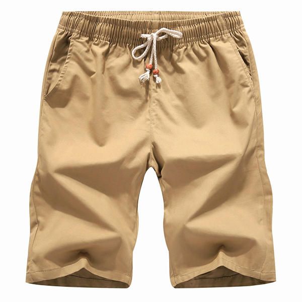 Pantalones Cortos Deportivos Casuales De Verano Para Hombre Pantalones Cortos De Color Sólido Sueltos De Algodón Transpirable