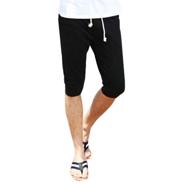 Pantalones Cortos Deportivos Casuales De Verano Para Hombres Pantalones Delgados De Algodón De Color Puro