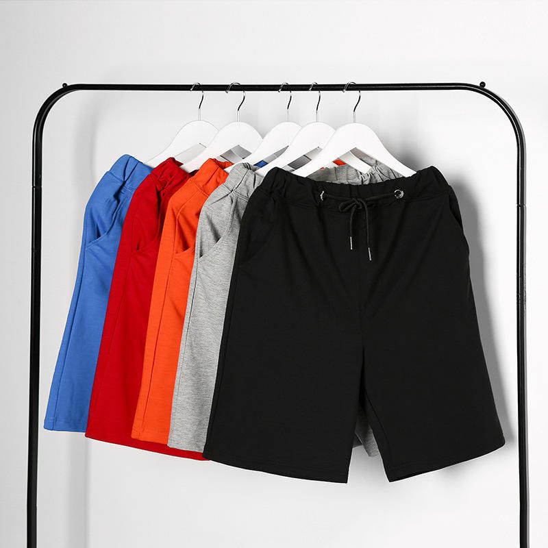 Pantalones Cortos Deportivos De Cintura Elástica De Color Sólido Para Hombres De Verano Pantalones Cortos De Playa Transpirables Informales