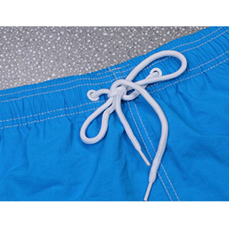 Pantalones Cortos Deportivos De Color Sólido Con Cordón Repelente Al Agua De Verano Para Hombres