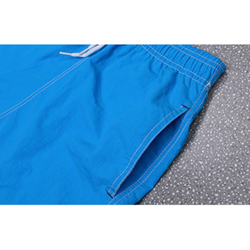 Pantalones Cortos Deportivos De Color Sólido Con Cordón Repelente Al Agua De Verano Para Hombres