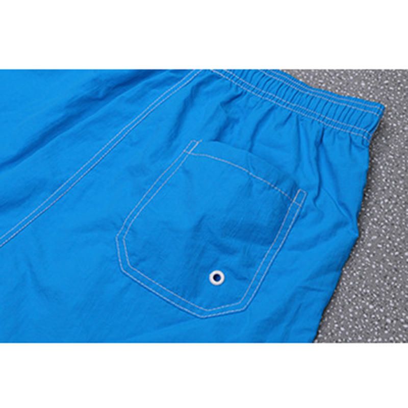 Pantalones Cortos Deportivos De Color Sólido Con Cordón Repelente Al Agua De Verano Para Hombres