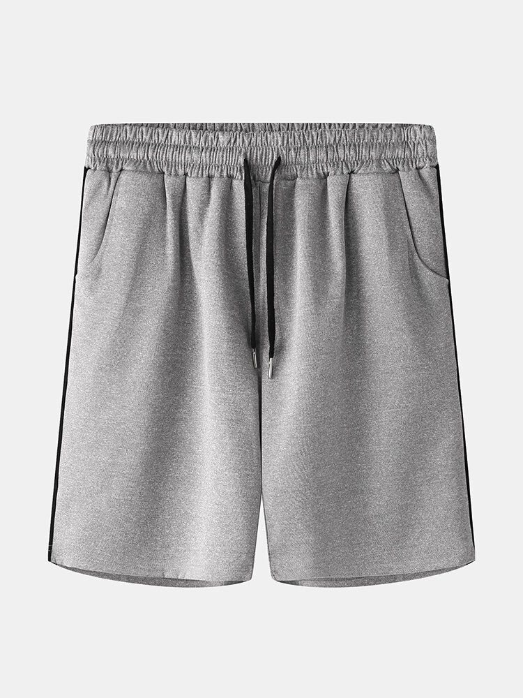 Pantalones Cortos Deportivos Con Bolsillo Con Cordón Y Cintura Elástica Para Hombre