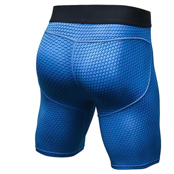 Pantalones Cortos De Entrenamiento De Fitness De Secado Rápido Elásticos Impresos En 3d Para Hombre