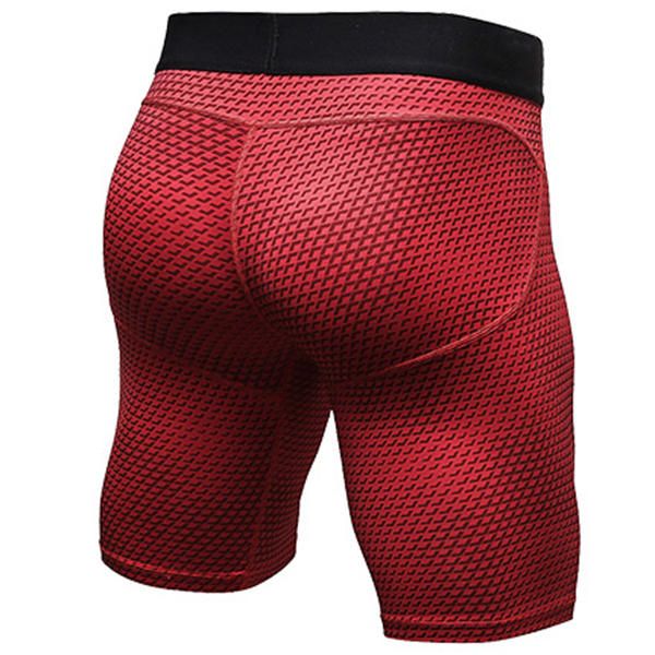 Pantalones Cortos De Entrenamiento De Fitness De Secado Rápido Elásticos Impresos En 3d Para Hombre