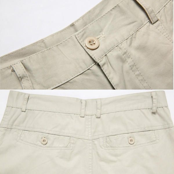 Pantalones Cortos De Golf Casuales De Negocios Para Hombres De Mediana Edad Pantalones Cortos De Verano De Algodón Hasta La Rodilla Pantalones Cortos