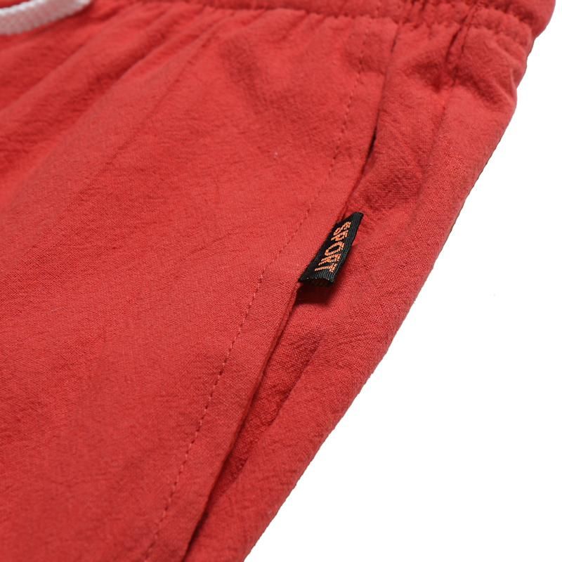 Pantalones Cortos Hasta La Rodilla De Color Sólido De Moda De Verano Para Hombres