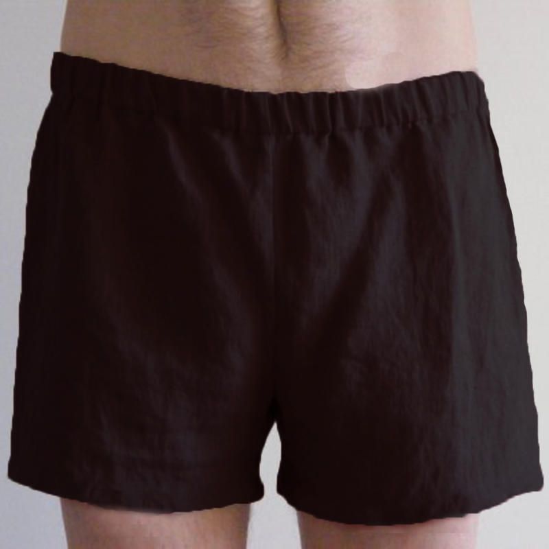 Pantalones Cortos De Lino De Verano Para Hombres Cintura Elástica Sólida Pantalones Cortos Sueltos Casuales Para Correr Ropa De Dormir