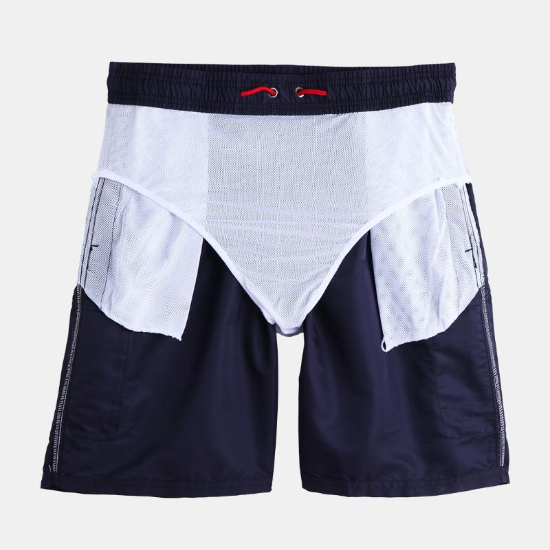 Pantalones Cortos De Media Longitud Con Bolsillos De Carga Para Hombres Pantalones Cortos Informales De Playa De Surf Impermeables De Secado Rápido