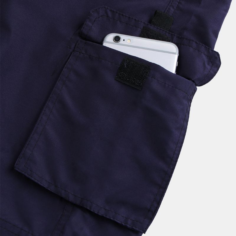 Pantalones Cortos De Media Longitud Con Bolsillos De Carga Para Hombres Pantalones Cortos Informales De Playa De Surf Impermeables De Secado Rápido