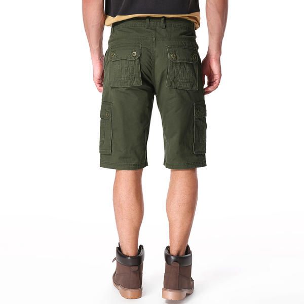 Pantalones Cortos Militares De Carga Sueltos Con Bolsillos Grandes De Algodón Informal Para Hombres