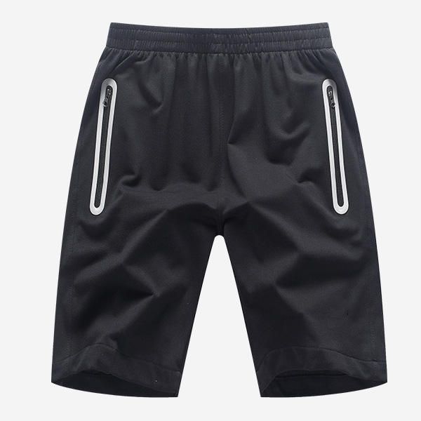 Pantalones Cortos Para Correr Transpirables Con Cremallera Para Baloncesto Deporte Gimnasio Absorción De Sudor De Verano Para Hombre