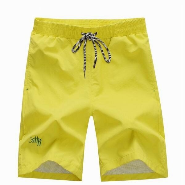 Pantalones Cortos De Playa Cómodos Casuales De Color Sólido Para Hombre De Verano Con Cordón 6 Colores