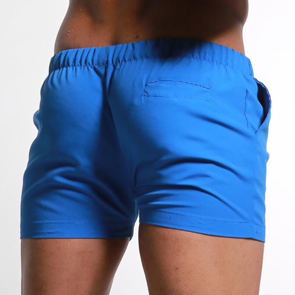 Pantalones Cortos De Playa Deportivos Para Correr Para Hombres De Verano Pantalones Cortos Casuales De Color Sólido Elásticos Para Surf Y Gimnasio