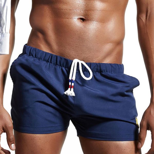 Pantalones Cortos De Playa Deportivos Para Correr Para Hombres De Verano Pantalones Cortos Casuales De Color Sólido Elásticos Para Surf Y Gimnasio