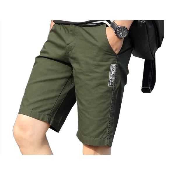 Pantalones Cortos De Playa De Secado Rápido De Verano Para Hombre Pantalones Cortos De Algodón Casuales Hasta La Rodilla De Estilo Breve