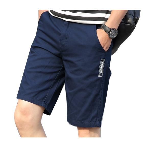 Pantalones Cortos De Playa De Secado Rápido De Verano Para Hombre Pantalones Cortos De Algodón Casuales Hasta La Rodilla De Estilo Breve