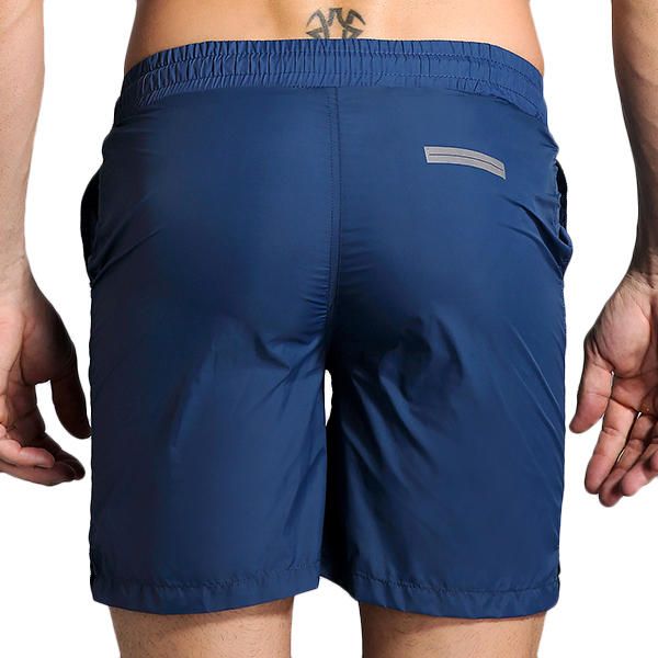 Pantalones Cortos De Rayas Reflectantes Para Correr De Noche De Entrenamiento Físico Para Hombres Pantalones Cortos Informales Transpirables De Secado Rápido