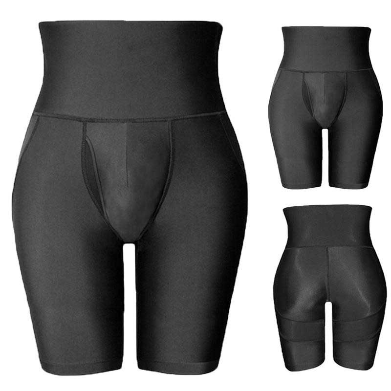 Pantalones Cortos De Ropa Interior Moldeadora De Cuerpo Corto De Cintura Alta Para Hombre Pantalón De Control De Pierna De Barriga Adelgazante