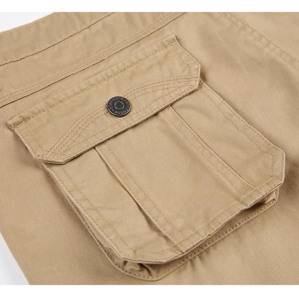 Pantalones Cortos Sueltos De Carga De Algodón Casual Para Hombre