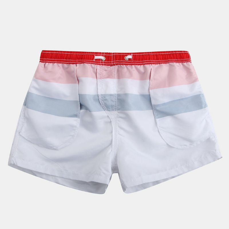 Pantalones Cortos De Tabla De Tejer Con Bloques De Color Para Hombre Pantalones Cortos De Playa Deportivos De Pesca De Secado Rápido Finos Con Bolsillos