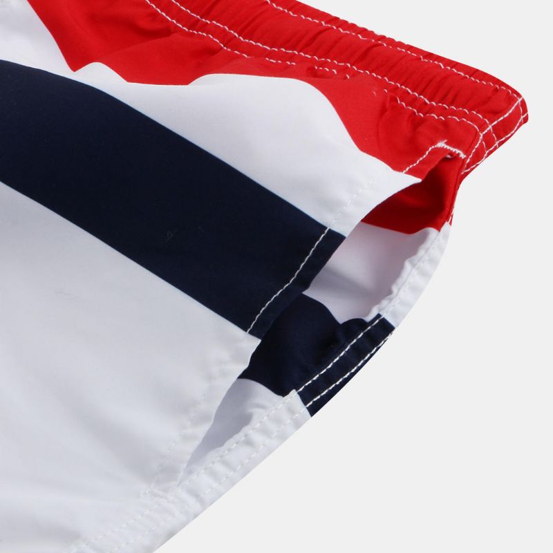 Pantalones Cortos De Tabla De Tejer Con Bloques De Color Para Hombre Pantalones Cortos De Playa Deportivos De Pesca De Secado Rápido Finos Con Bolsillos