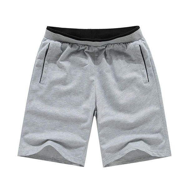 Pantalones Cortos De Tejido Sueltos De Gran Tamaño Pantalones Cortos Deportivos Casuales De Cintura Elástica Para Hombre