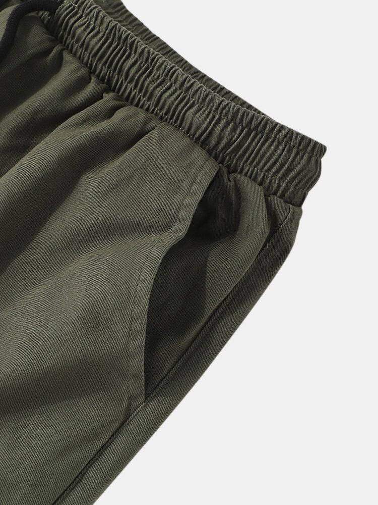 Pantalones Cortos Tipo Cargo Con Cordón Informal Para Hombre