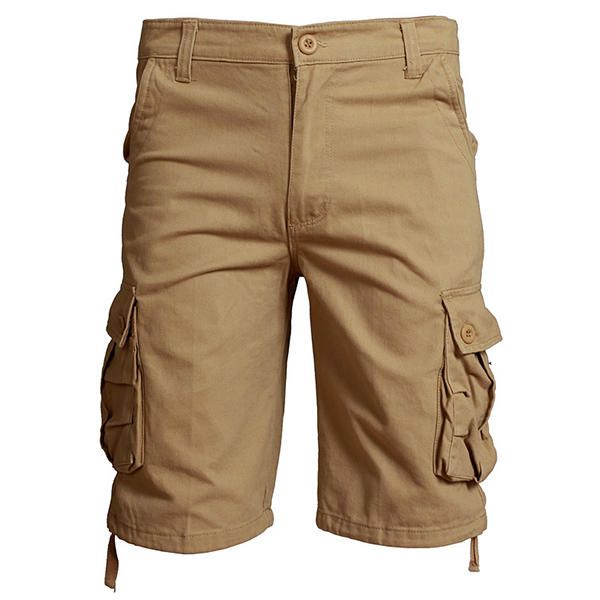 Primavera Verano Para Hombre 30-42 Pantalones Cargo De Algodón Casuales Pantalones Cortos Sueltos Hasta La Rodilla Para Deportes Al Aire Libre