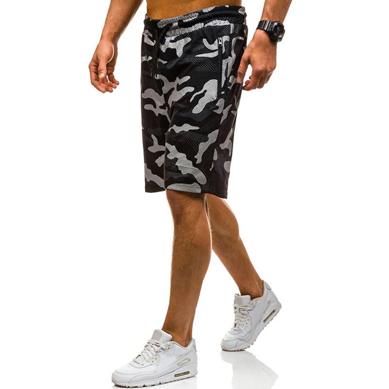 Shorts Casuales Estampados Transpirables De Algodón De Verano Para Hombres