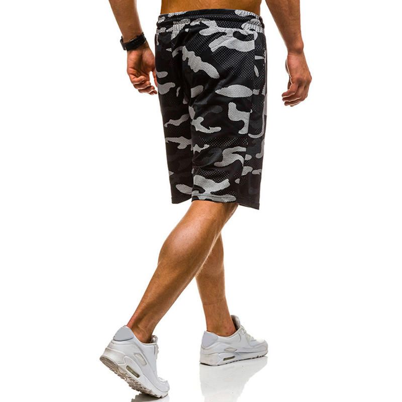 Shorts Casuales Estampados Transpirables De Algodón De Verano Para Hombres