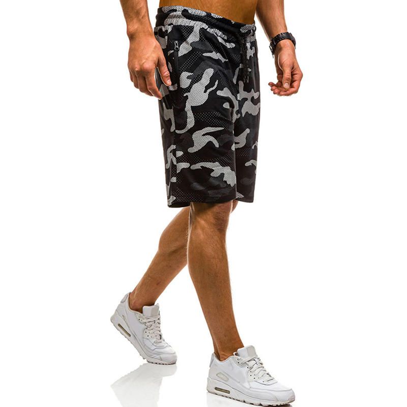 Shorts Casuales Estampados Transpirables De Algodón De Verano Para Hombres