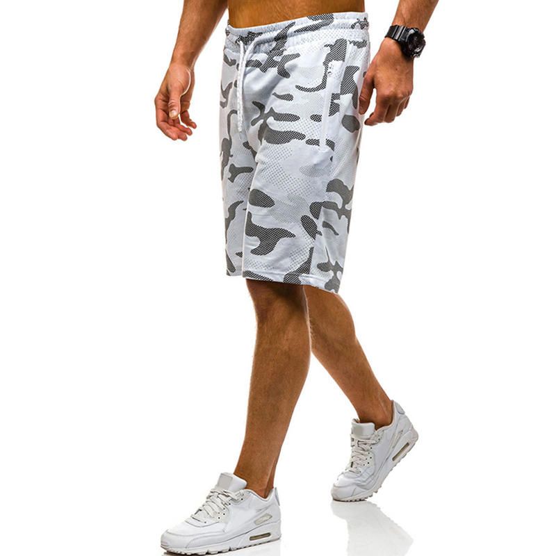 Shorts Casuales Estampados Transpirables De Algodón De Verano Para Hombres