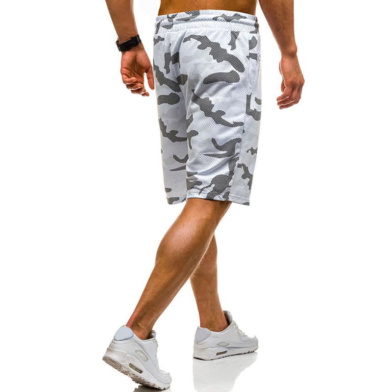 Shorts Casuales Estampados Transpirables De Algodón De Verano Para Hombres