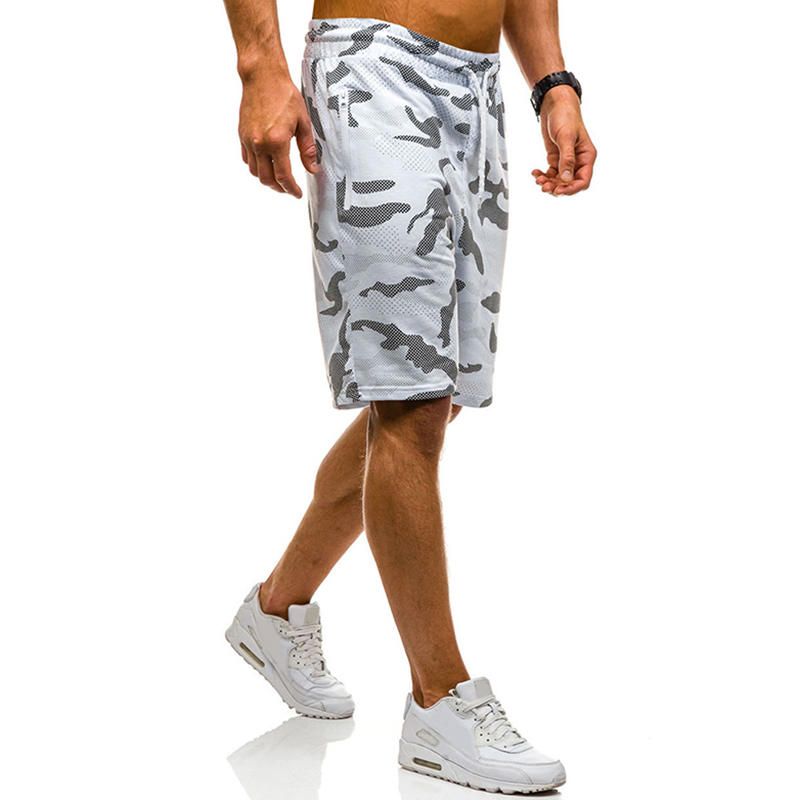 Shorts Casuales Estampados Transpirables De Algodón De Verano Para Hombres