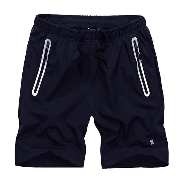 Shorts Deportivos Ajustados Con Cordón Elástico Para Hombre